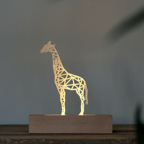 Direnlampje Giraf Ledlamp Ledbase Plexi Nachtlampje