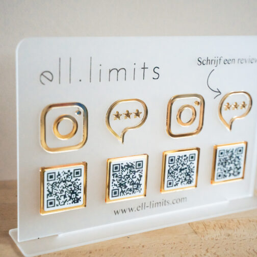 Social media sign met QR codes - Verzamel reviews met gemak!